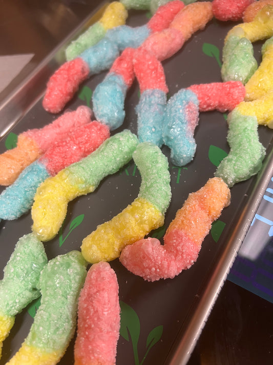 NEON SOUR GUMMY WORMS